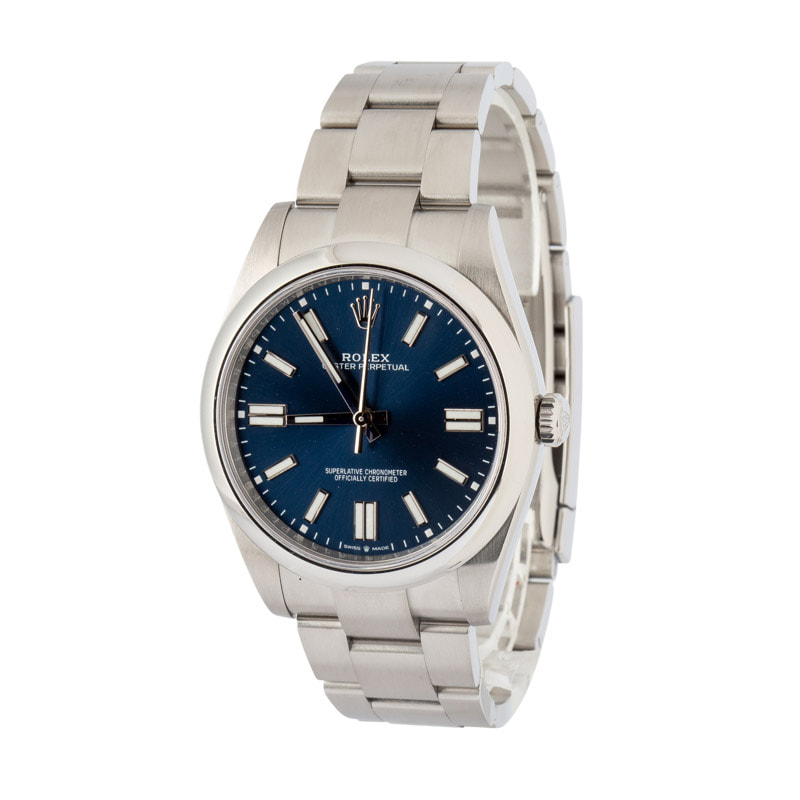 Rolex Oyster Perpetual 41 Ref 124300 Blue Index Dial