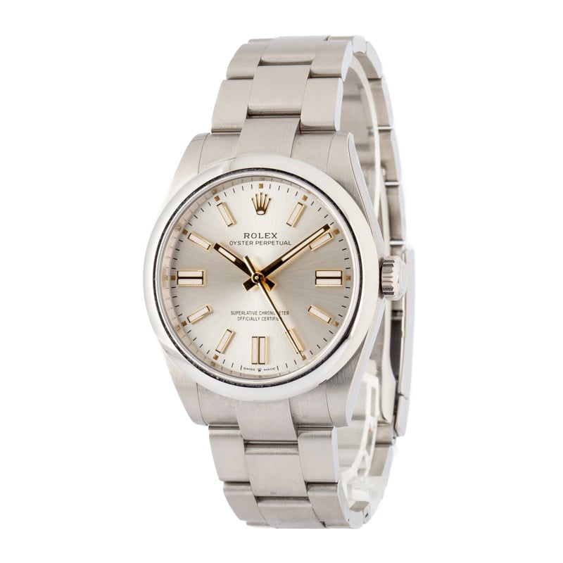 Pre-owned Rolex Oyster Perpetual 41 Ref 134300 Silver Dial