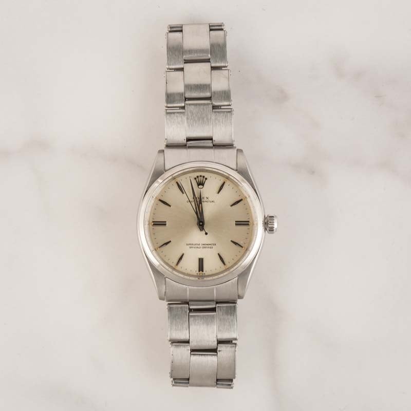 Vintage Rolex Oyster Perpetual 6564 Silver Dial