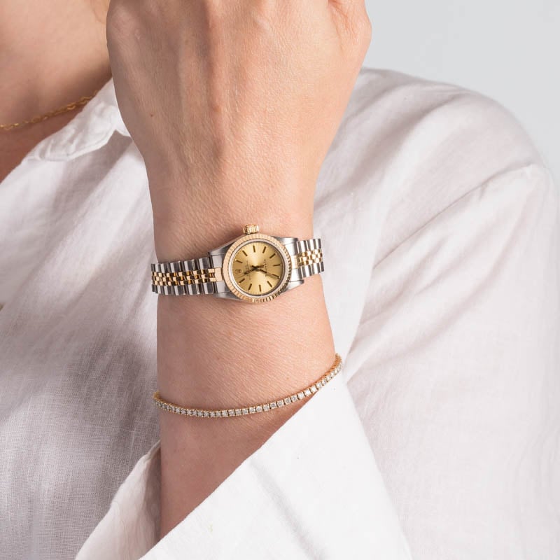 Ladies Rolex Oyster Perpetual 67193 Tiffany & Co. Dial