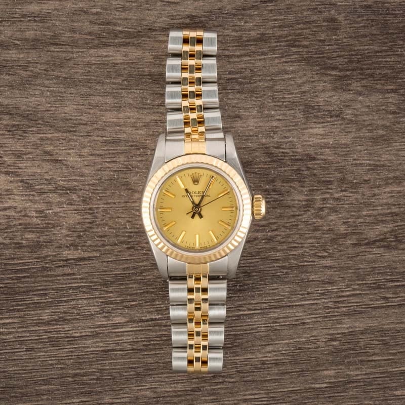 Used Rolex Ladies Oyster Perpetual 67193 Champagne