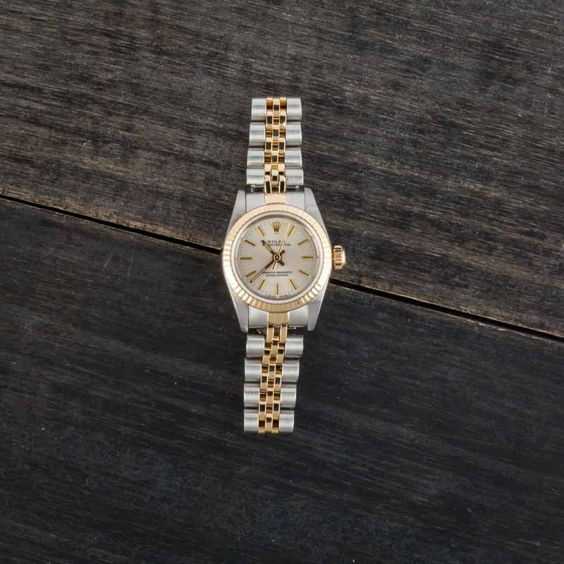 Women's Rolex Oyster Perpetual 67193 Silver Dial