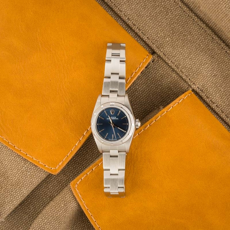 Pre-Owned Rolex Oyster Perpetual 76030 Blue Dial