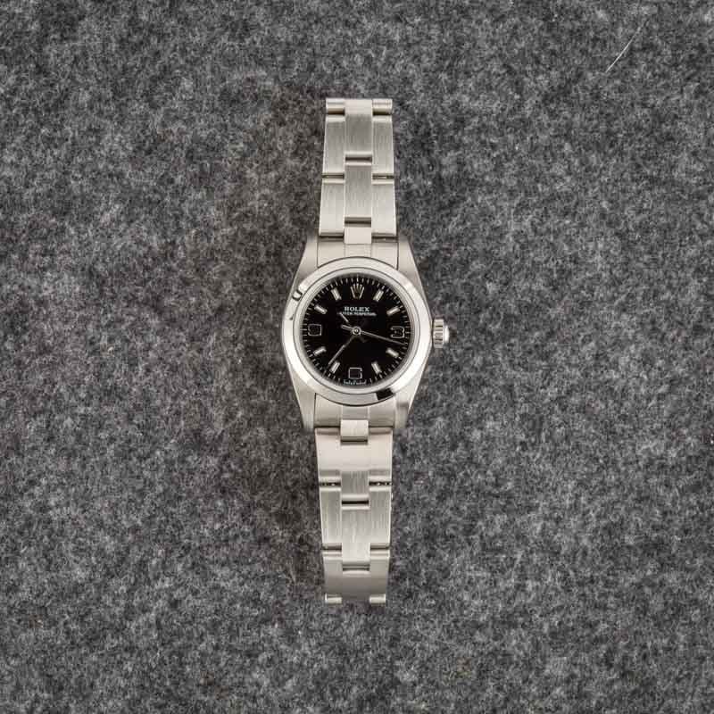 Lady Rolex Oyster Perpetual Ref 76080 Black Dial