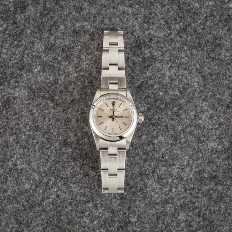 Rolex Ladies Oyster Perpetual 76080 Silver Index Dial