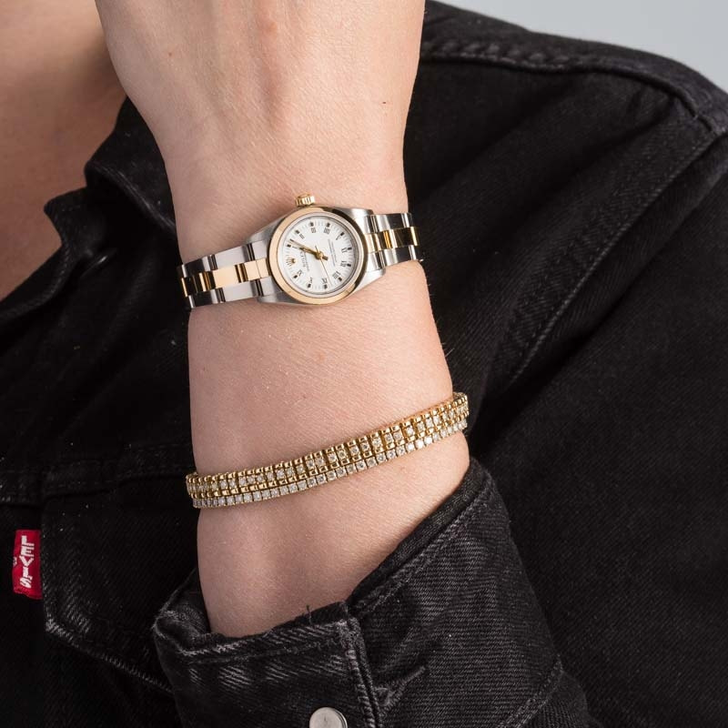 Ladies Rolex Oyster Perpetual 76183 White Dial