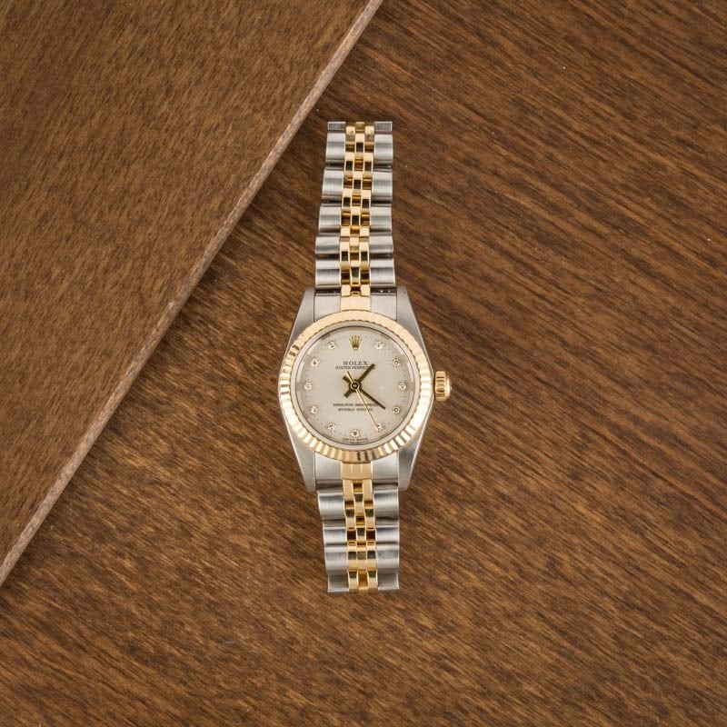 Lady Rolex Oyster Perpetual Ref 76193 Two Tone