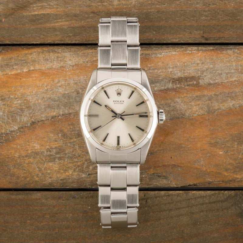 Pre Owned Rolex Oyster Precision 6426 Silver Index Dial