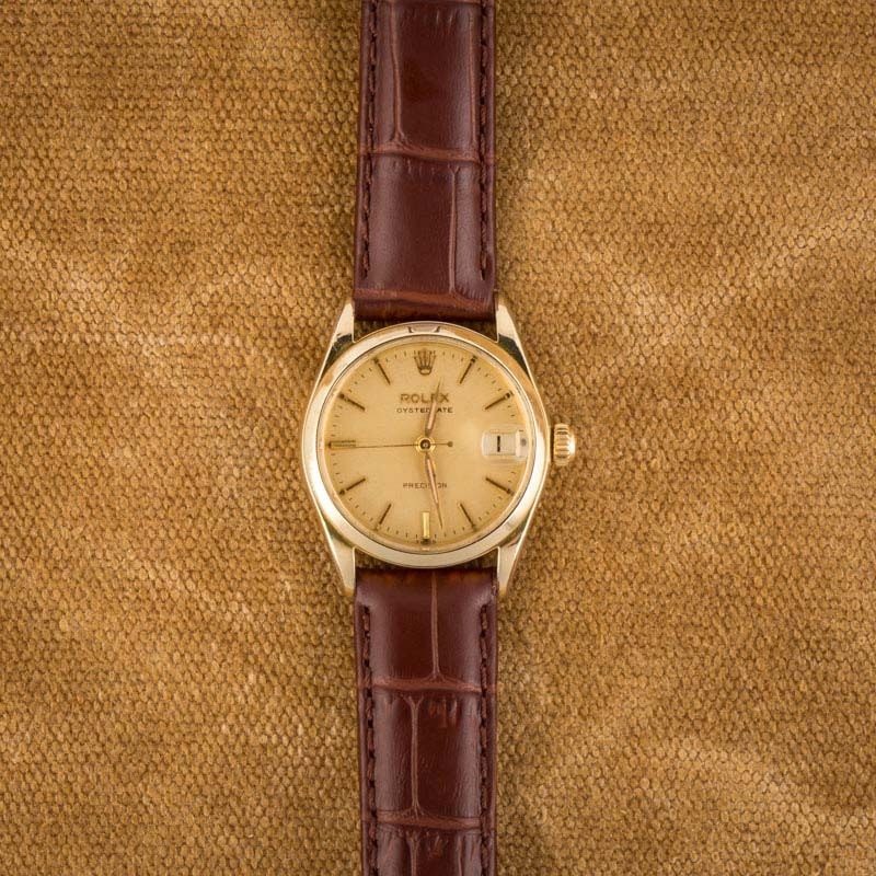 Vintage Rolex Oysterdate 6466 Yellow Gold