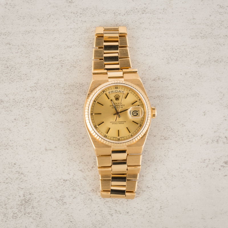 Rolex OysterQuartz 19018 Gold Day-Date