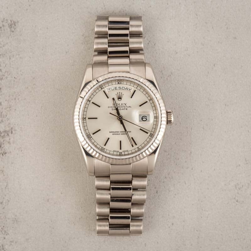 Pre-Owned Rolex President 118239 White Gold