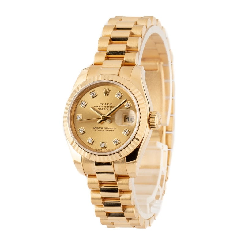 Ladies Rolex President 179178 Diamond Dial