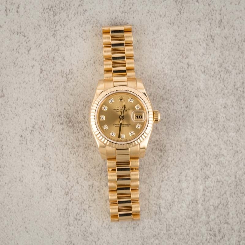 Ladies Rolex President 179178 Diamond Dial