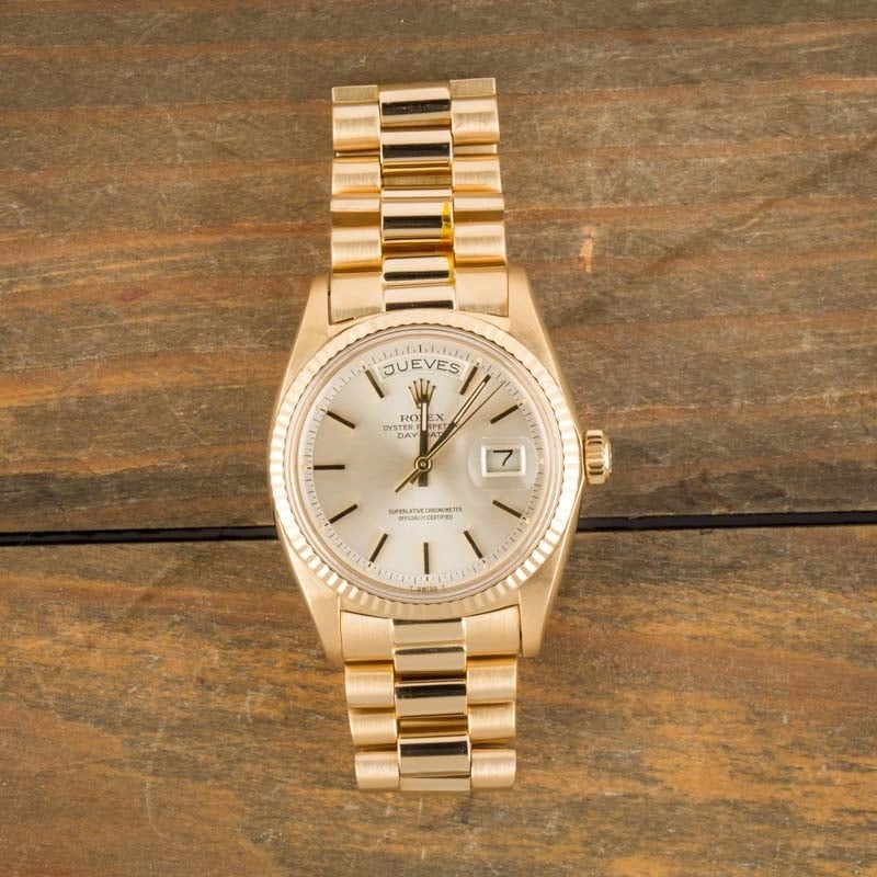 Rolex Day-Date President 1803 Silver Dial