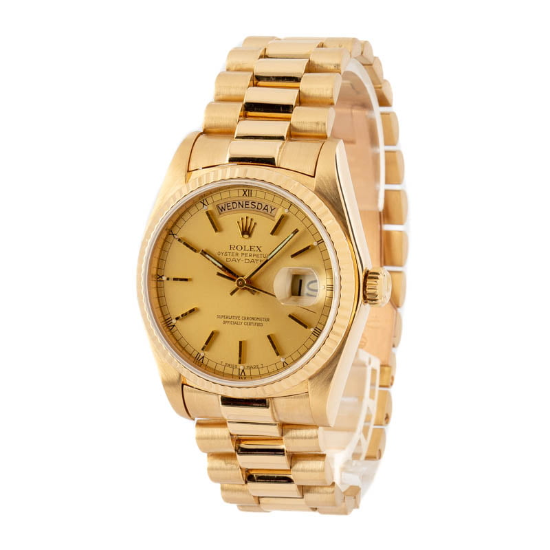 Men's Rolex President Day-Date 18038 Gold