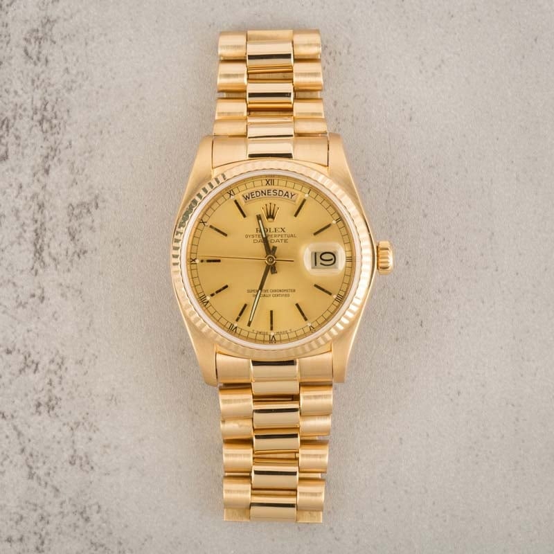 Men's Rolex President Day-Date 18038 Gold