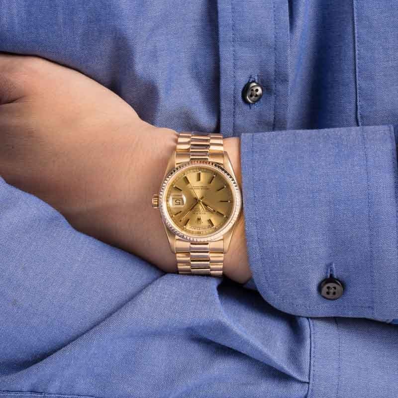 Pre-Owned Rolex President 18238 Fluted Bezel