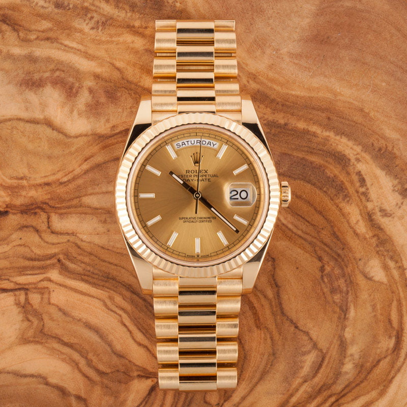 Rolex Day-Date 40 Ref 228238 Champagne Dial