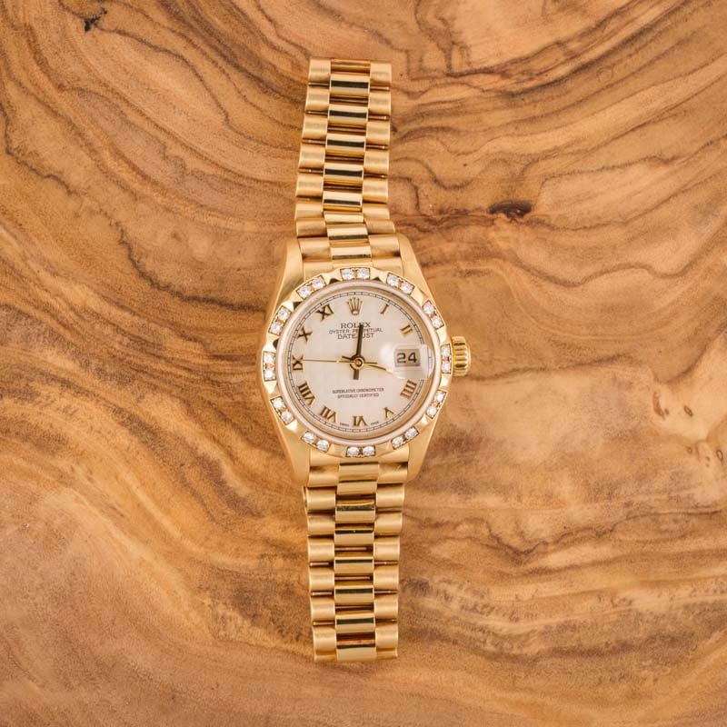 Ladies Rolex President 79258 Diamond Bezel