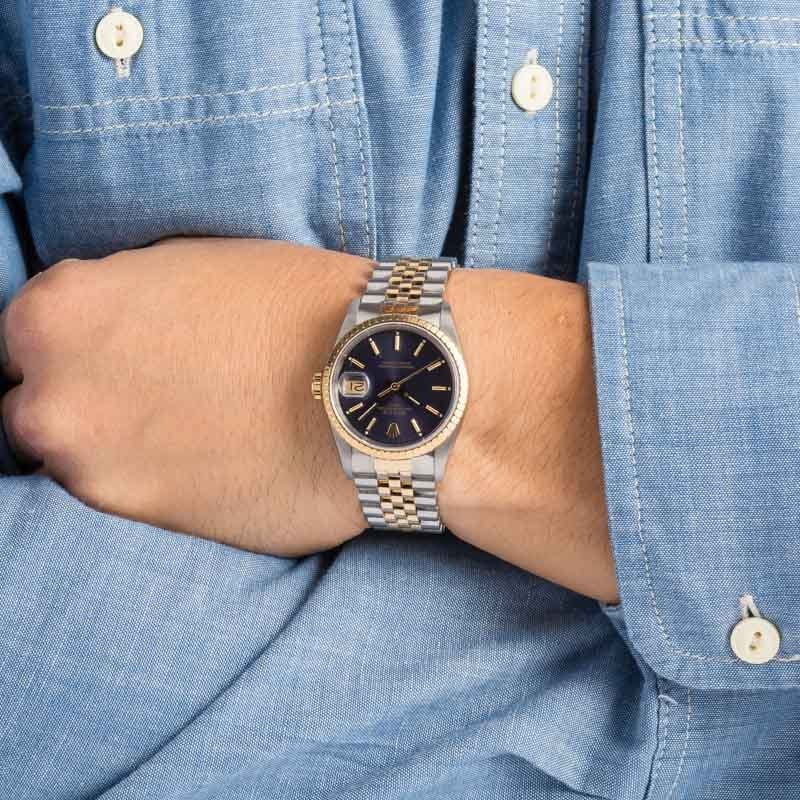 Rolex Date 15223 Blue Index Dial