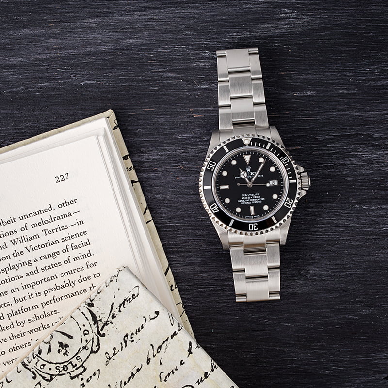 PreOwned Rolex Sea-Dweller 16600 Black Timing Bezel