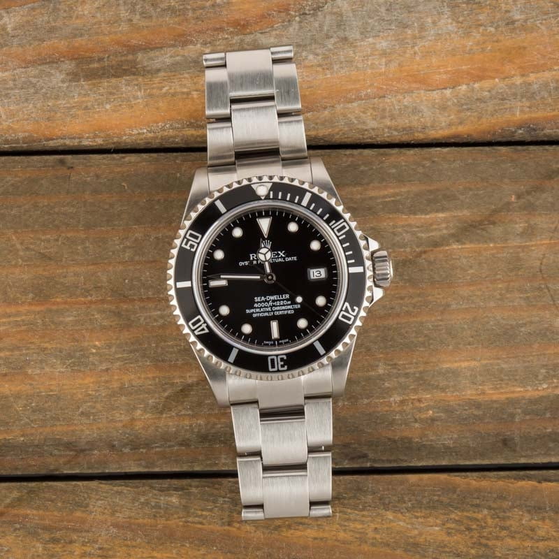 Men's Rolex Sea-Dweller 16600 Black Bezel