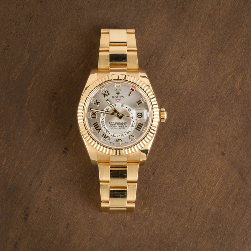 Rolex Sky-Dweller Ref 326938 Silver Roman Dial