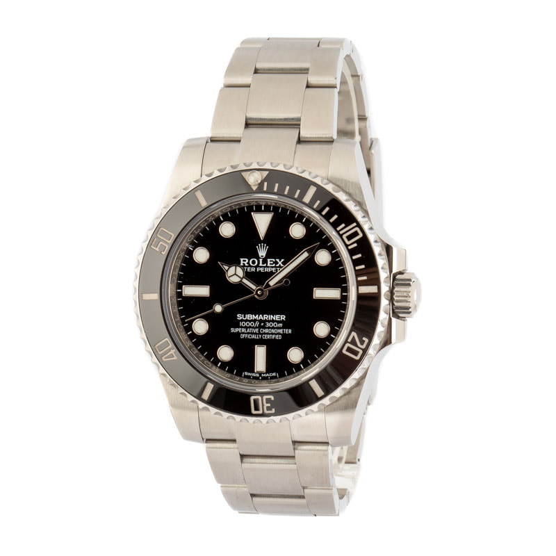 Pre Owned Rolex Submariner 114060 No Date Ceramic Bezel