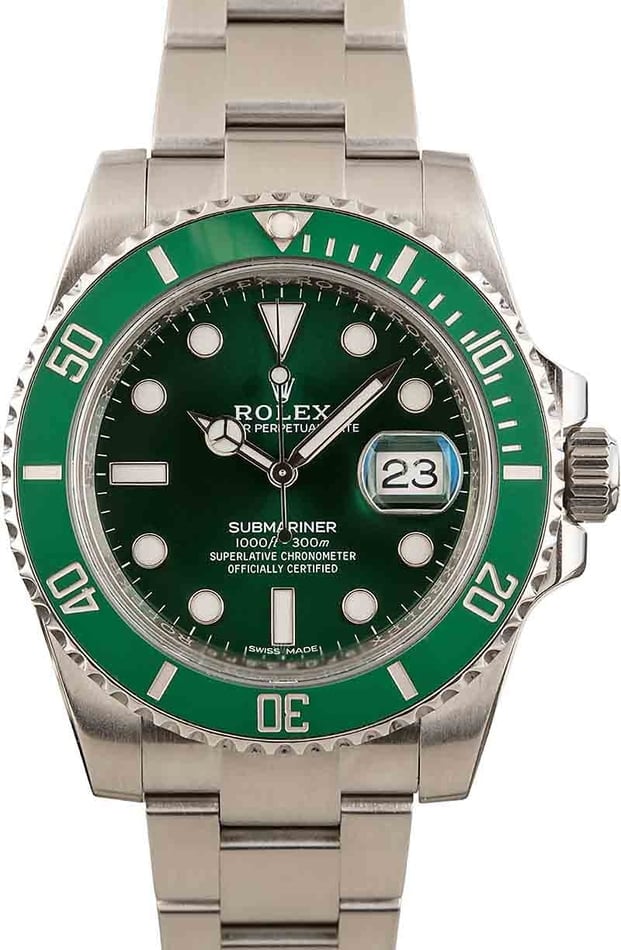 Rolex Submariner Green Dial Steel Mens Watch 116610LV