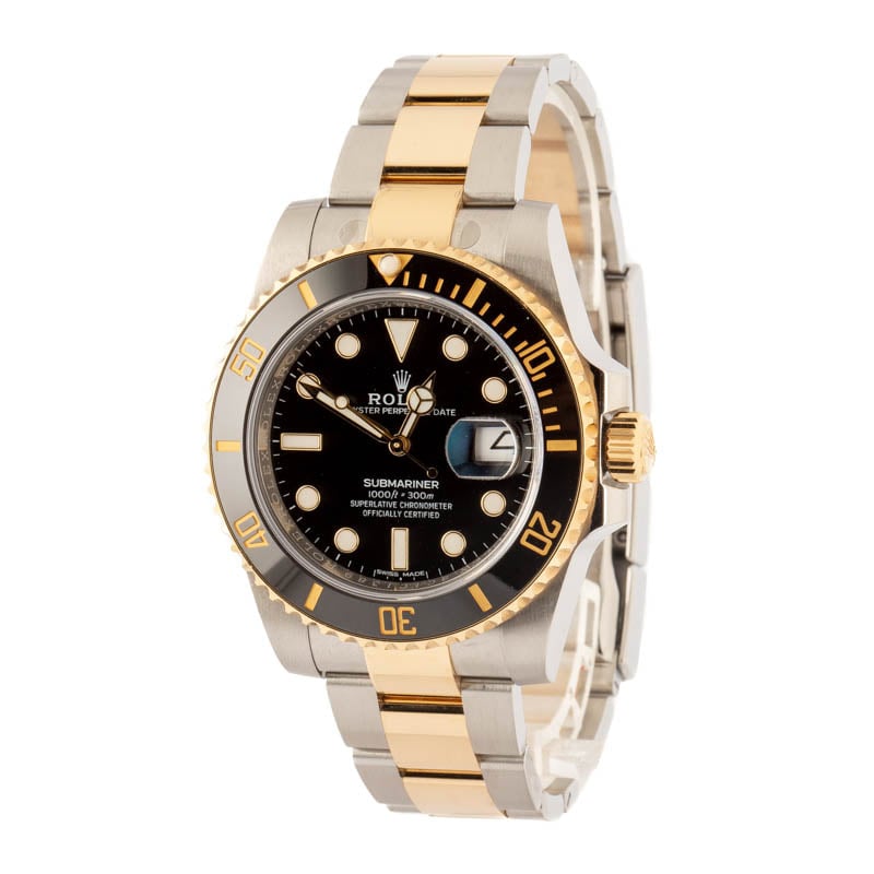 Pre-owned Rolex Submariner 116613 Two Tone