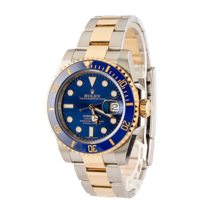 Used Rolex Submariner 116613 Blue Ceramic Bezel