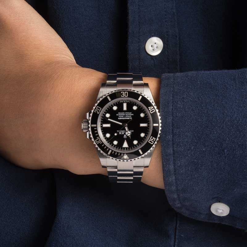 Rolex Submariner Black No Date Dial Ref 124060