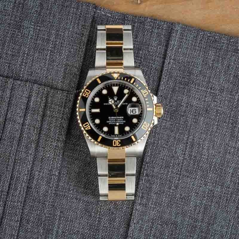 Men's Rolex Submariner Steel & Gold 126613 Black