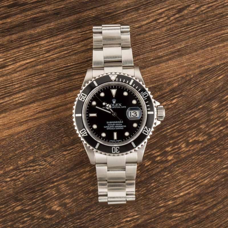 Rolex Submariner 16610T Serial Engraved Rehaut