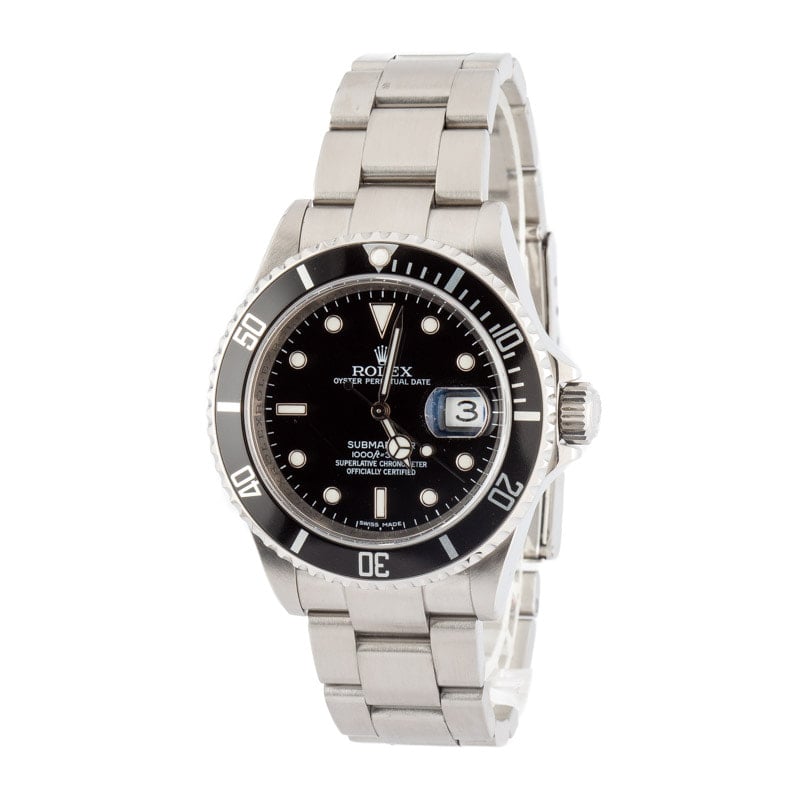 Rolex Submariner 16610T Steel No Holes Case