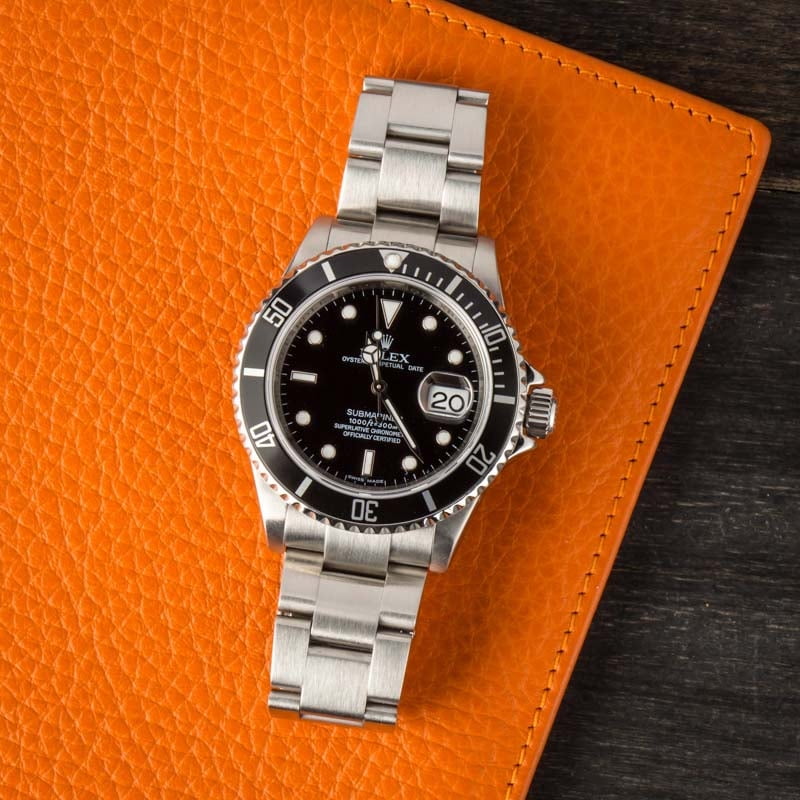 16610 Rolex Submariner Automatic Steel Mens Watch