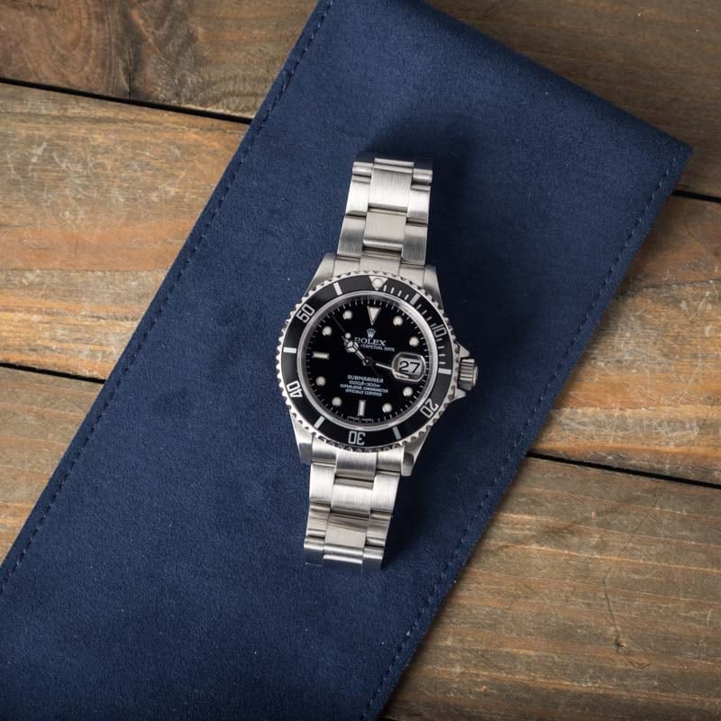 Pre-Owned Rolex Submariner 16610T Black Dial 1