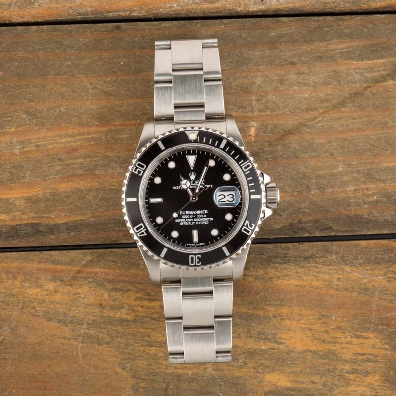 Used Rolex Submariner 16610 Black