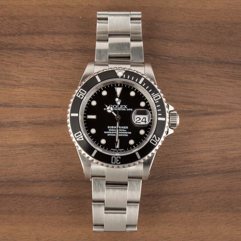 Rolex Oyster Perpetual Submariner 16610 Black Bezel