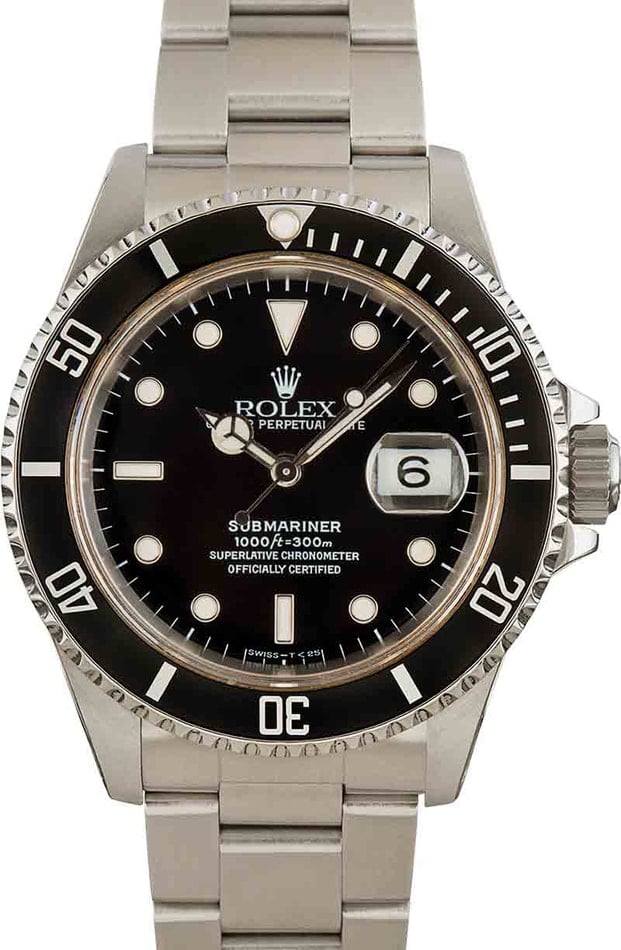 16610 Rolex Submariner Automatic Steel Mens Watch