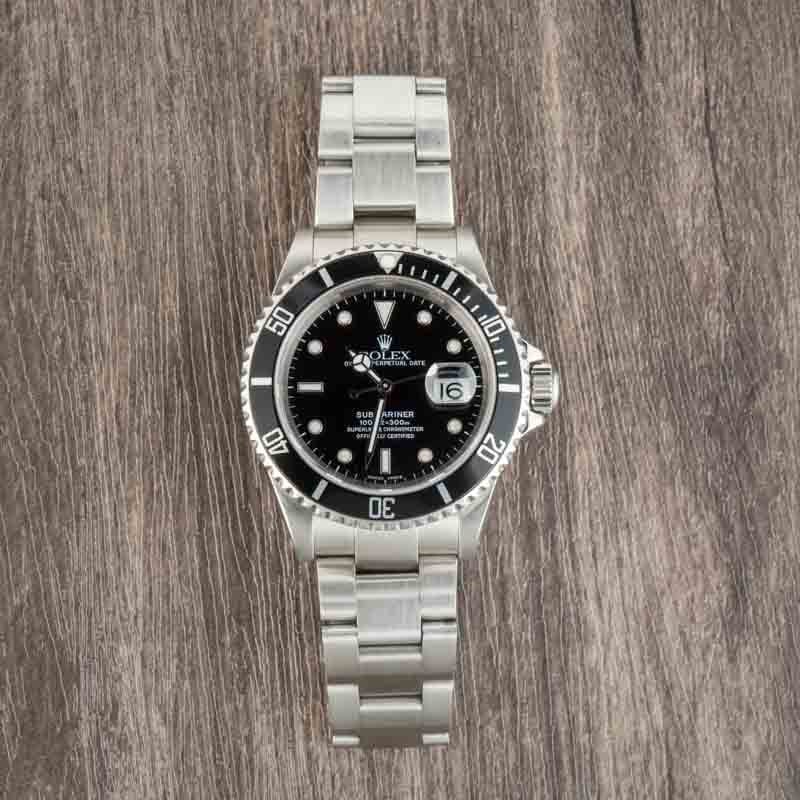 Pre-owned Rolex Submariner Black Dial 16610