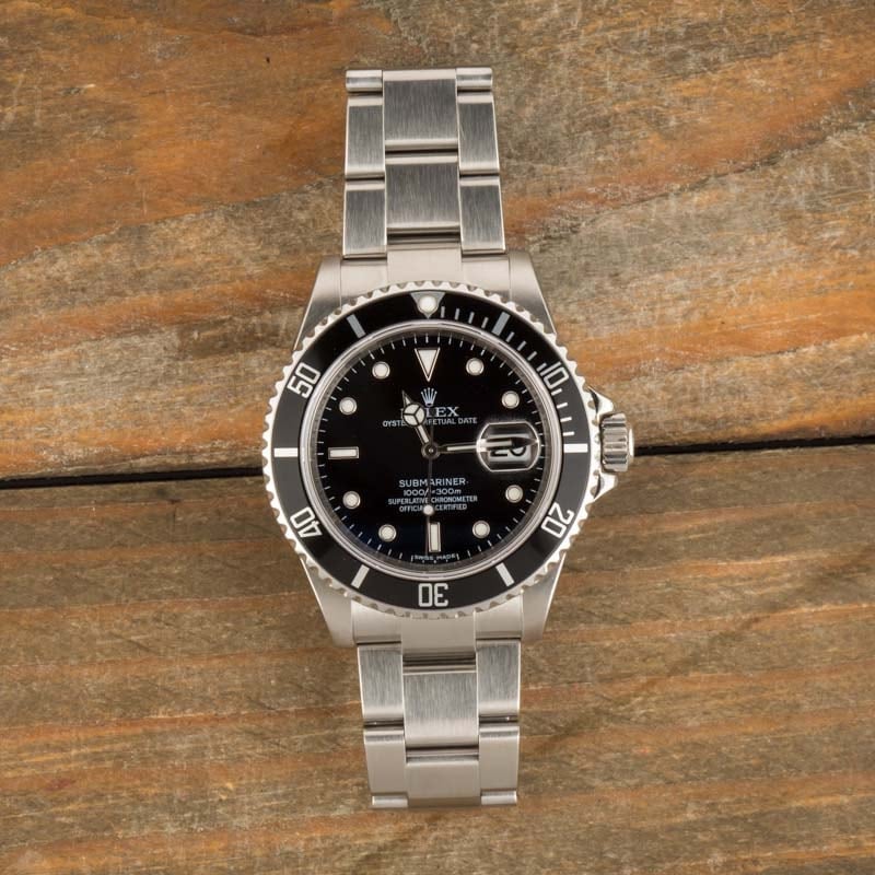 Mens Rolex Submariner 16610T Stainless Steel Oyster