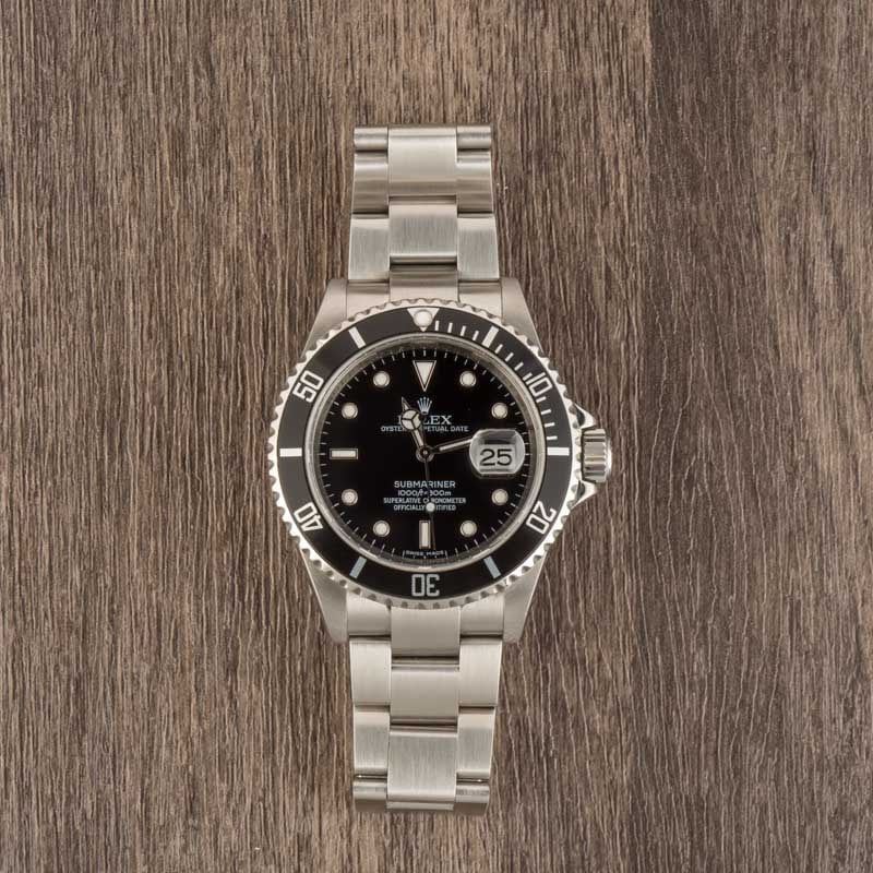 Pre-Owned Rolex Submariner 16610T Stainless Steel Oyster