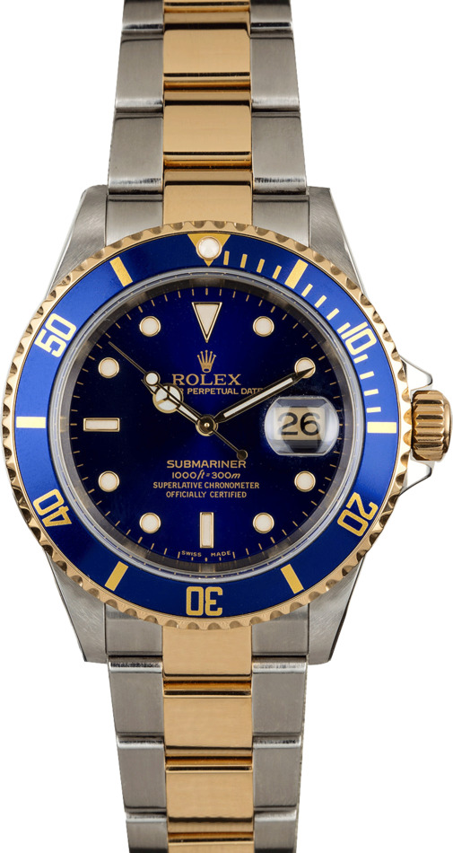 Used Rolex Submariner 16613 Steel & Gold Watch