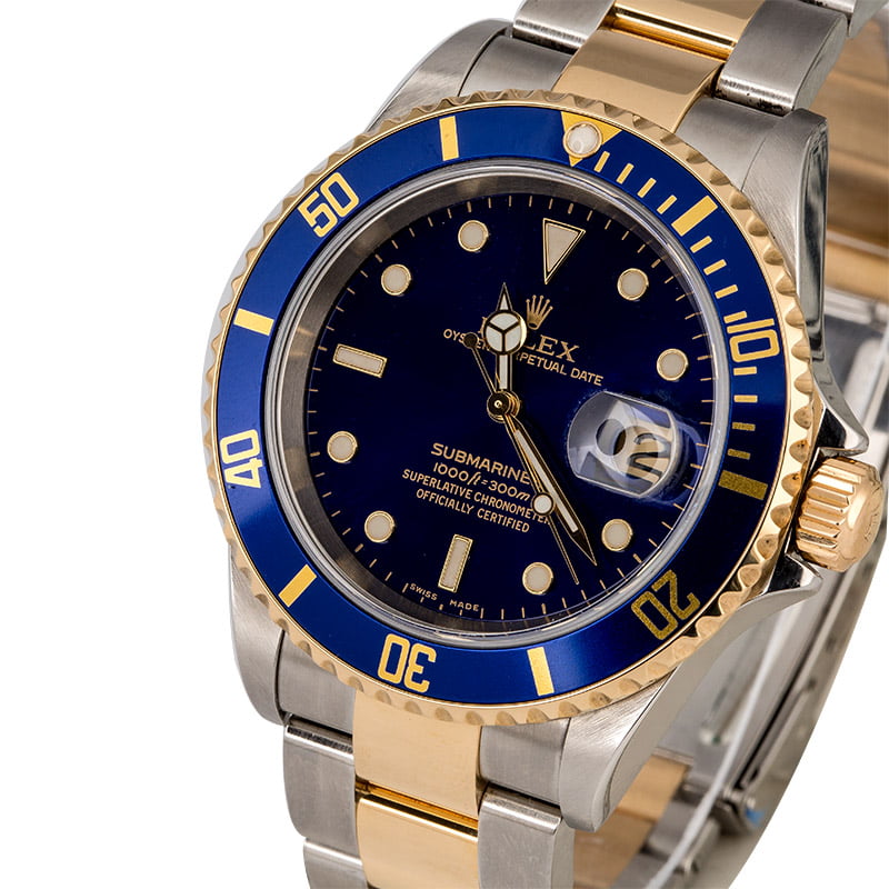 Used Rolex Submariner 16613 Steel & Gold Watch