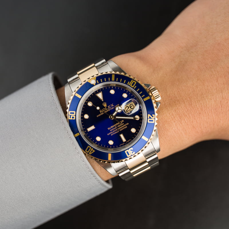Used Rolex Submariner 16613 Steel & Gold Watch