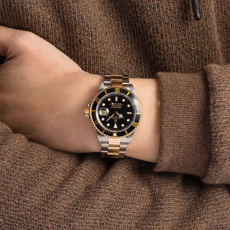 Rolex Submariner Two Tone 16613 Black Bezel