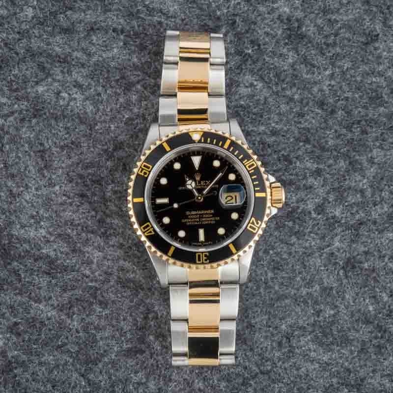 Used Rolex Submariner Ref 16613 Black Dial
