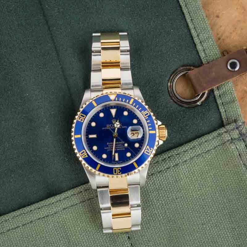 Rolex Submariner 16613 Blue Dial Two Tone Oyster