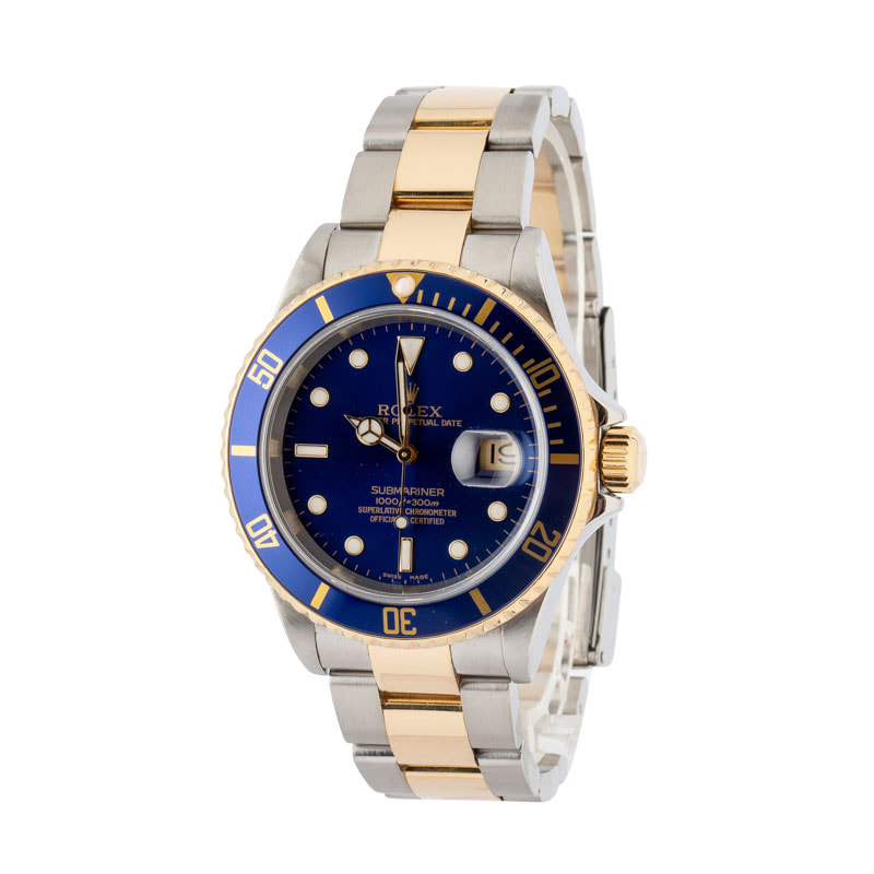 Rolex Submariner Ref 16613T Blue Bezel